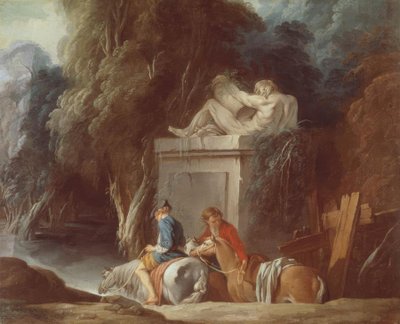 Cavalieri attraversano un guado da François Boucher